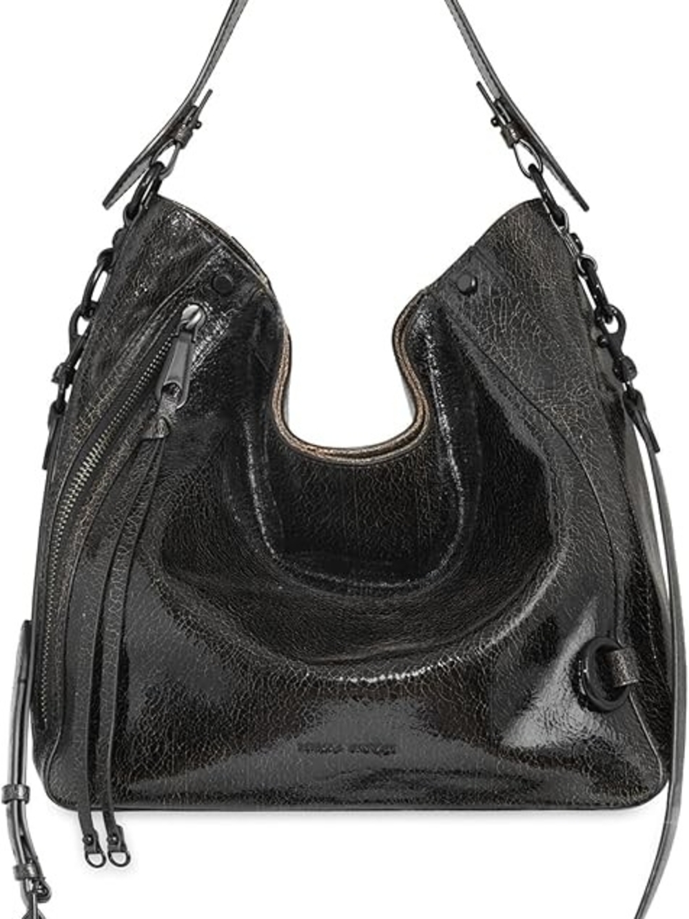 Rare Rebecca Minkoff  M.A.B. Hobo Black-Cognac 11 x 11 x 6.5 Medium